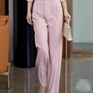 "Pink Dream" Wide-Leg Trousers | بنطال واسع بلون وردي