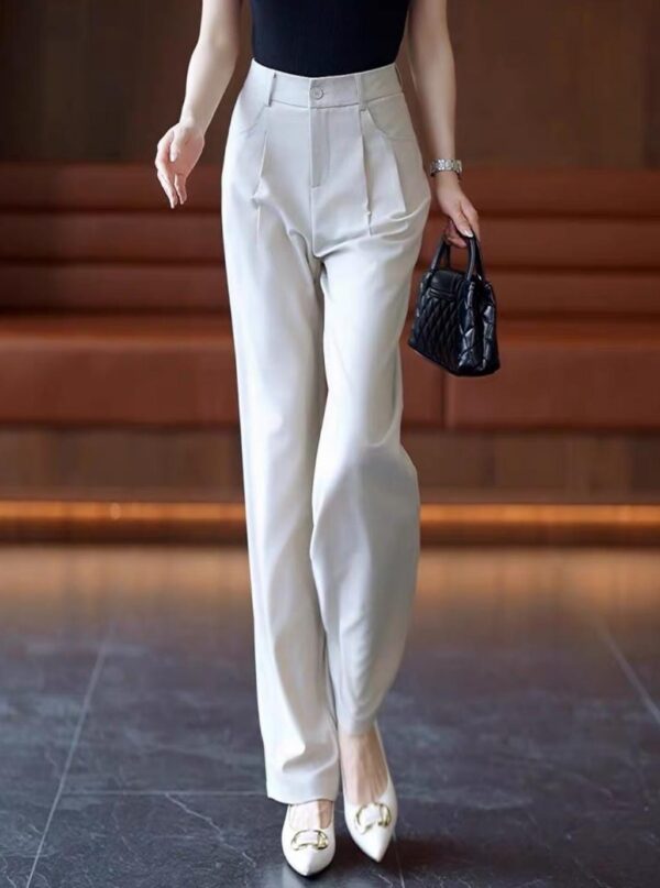 Elegant Wide-Leg Trousers - بنطال الأناقة الراقية