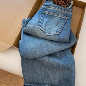 Wide-leg Leopard Print Jeans - بنطلون جينز بقلبة جلد النمر