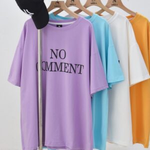 "NO COMMENT" Statement T-shirt | تي شيرت واسع "لا تعليق"