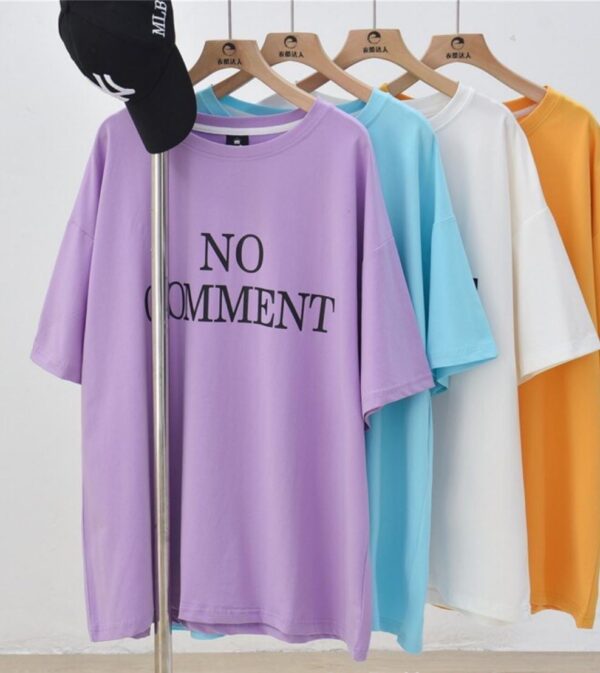 "NO COMMENT" Statement T-shirt | تي شيرت واسع "لا تعليق"
