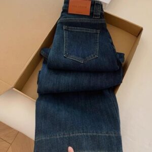 بنطلون جينز The Lemon بقصة واسعة ولون غامق Wide-Leg Dark Denim Jeans