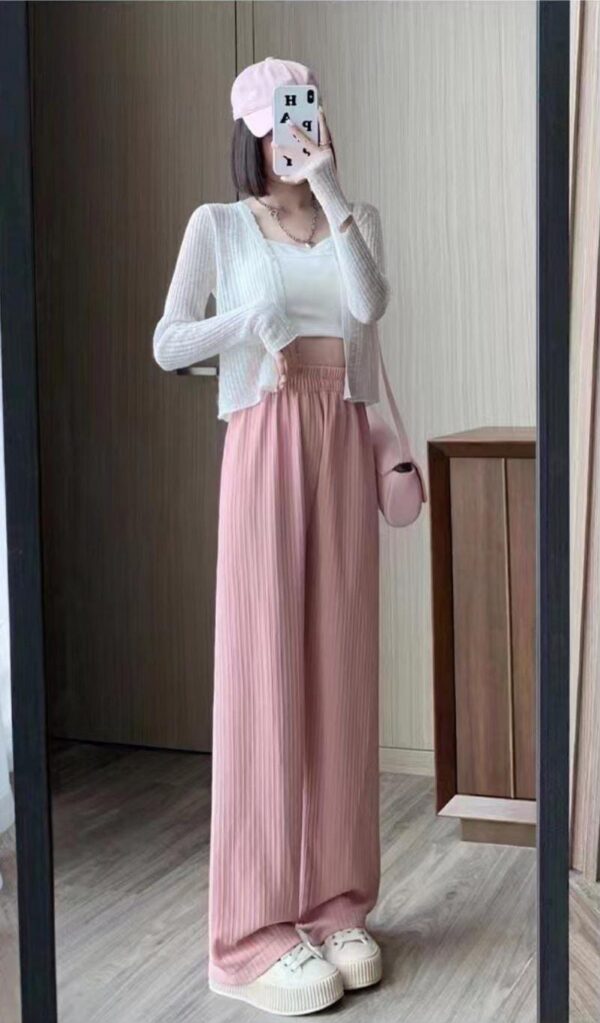 ⁦بنطلون نسائي بليسيه Pleated بألوان متنوعة وخصر مطاطي Elastic Waist⁩ - الصورة ⁦9⁩
