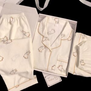 طقم بيجامة صيفي بنقشة دببة Summer Pyjama Set | مناسب للعروس