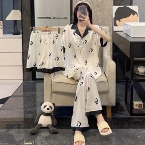 طقم بيجامة صيفي باندا Summer Pyjama Set | مناسب للعروس