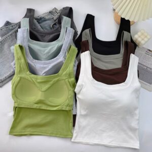Tank Top صيفي – بلوزة كت نسائية Basic Crop