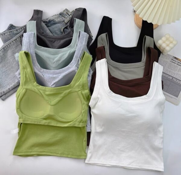 Tank Top صيفي – بلوزة كت نسائية Basic Crop