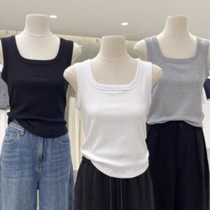 Basic Square Neck Tank Top | توب سادة برقبة مربعة